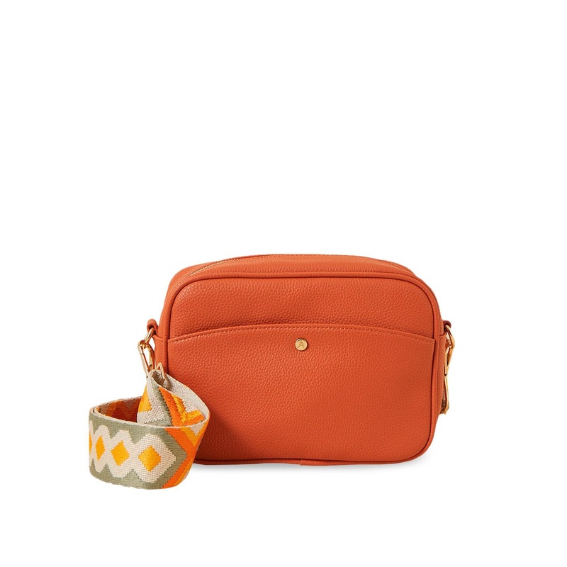 Accessorize London Women Faux Leather Webbing Strap Sling Bag