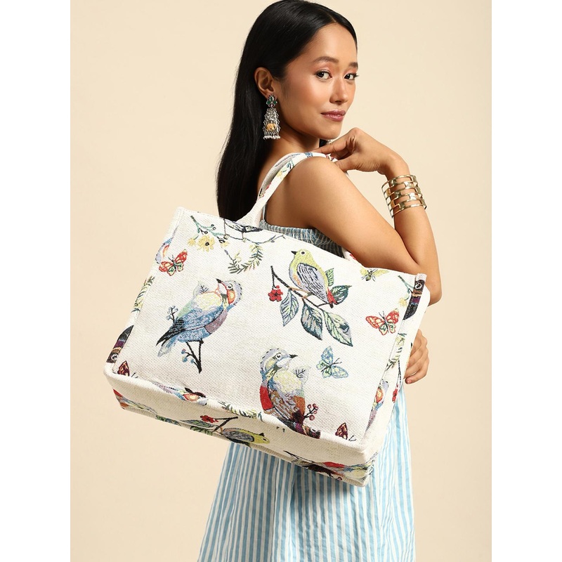 Anouk Textured Structured Tote Bag