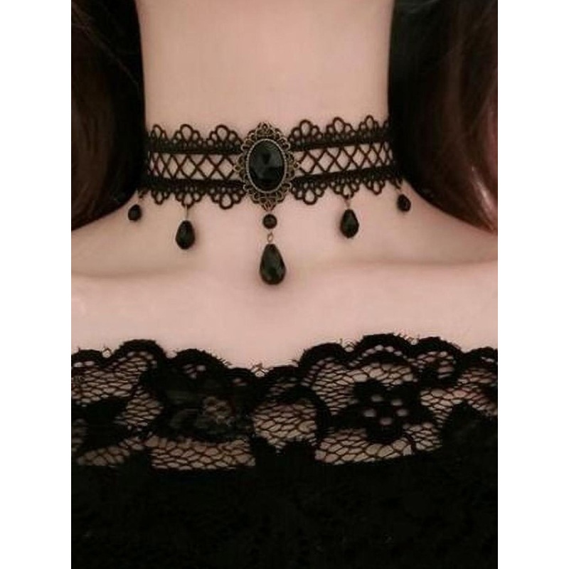 DESTINY JEWELS Beaded Gothic Choker Chain