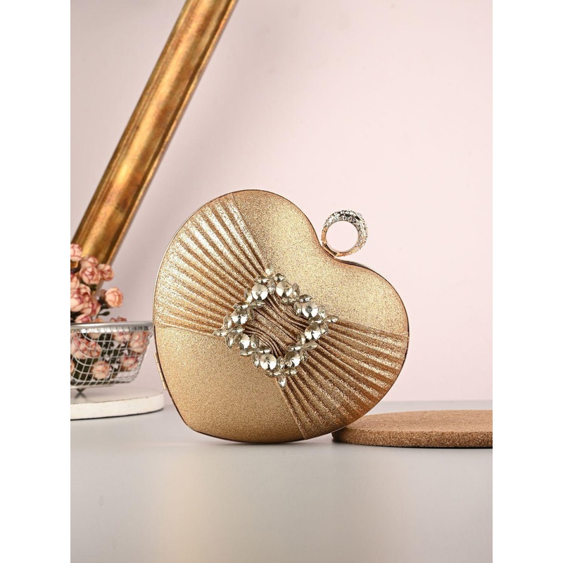 DressBerry Embellished Box Clutch