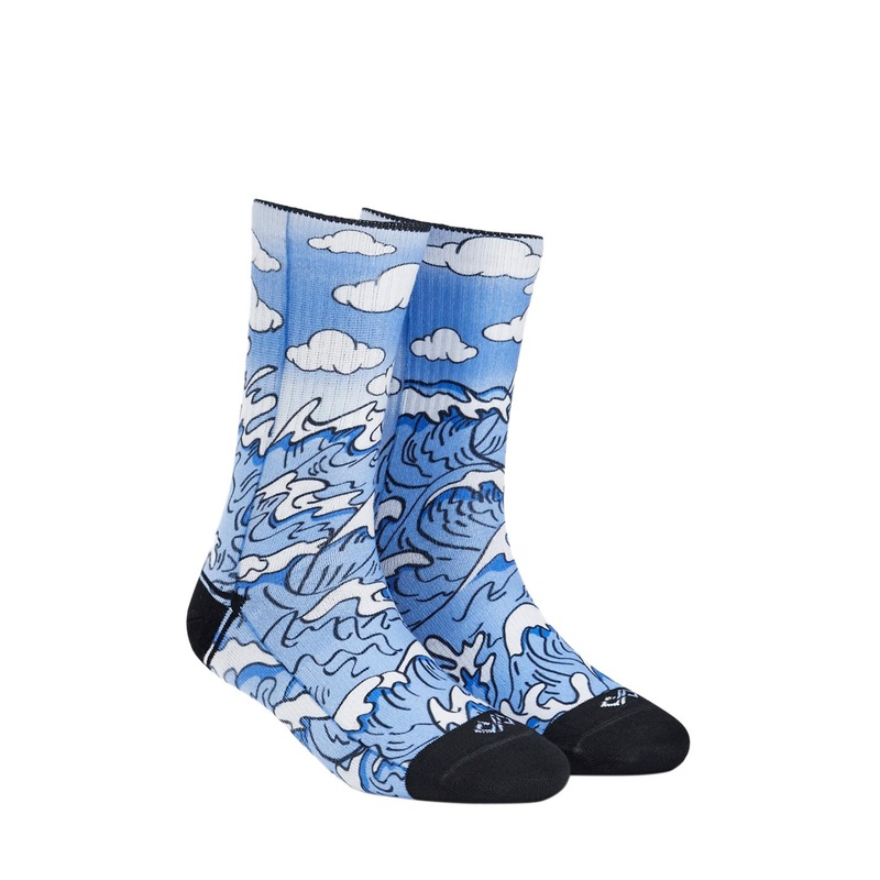 Dynamocks Unisex Blue Printed Calf-Length Socks