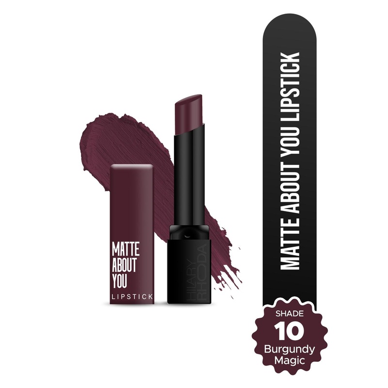 Hilary Rhoda Matte About You One Stroke Application Lipstick- 3 g – Burgundy Magic 10