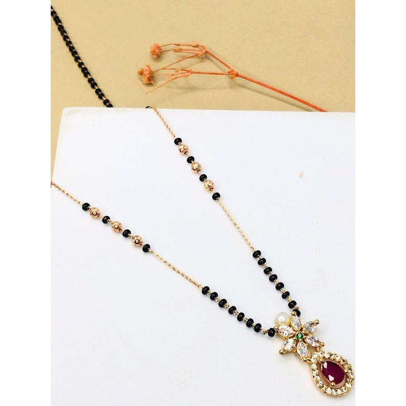 Jewelry Miguel Gold-Plated Zircon Mangalsutra