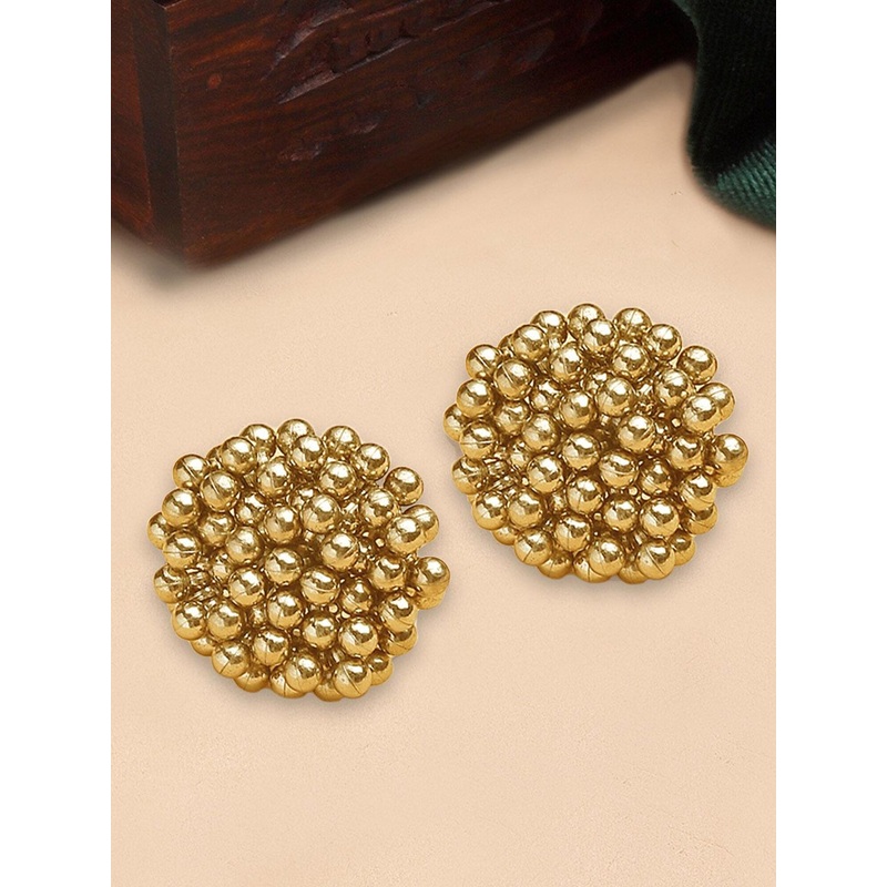 KARATCART Gold Plated Artificial Beads Studded Studs Earrings