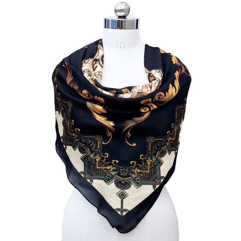 Leeza Store Ethnic Motifs Printed Satin Scarf