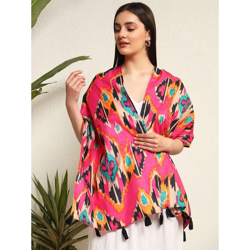 Ravaiyaa Women Ikat Printed Cotton Scarf