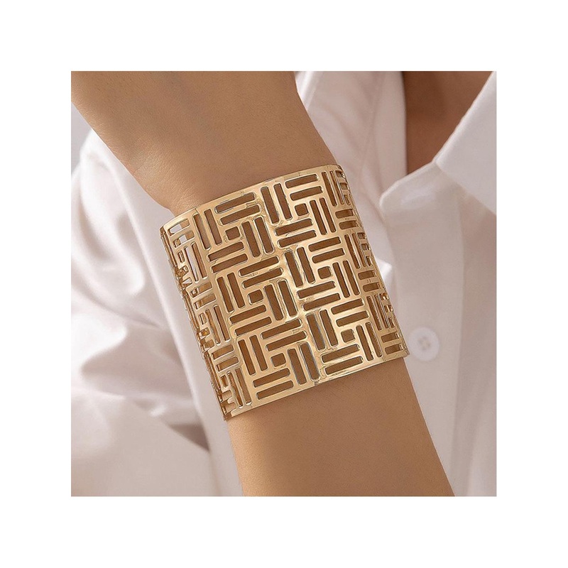 Shining Diva Fashion Gold-Plated Cuff Bracelet