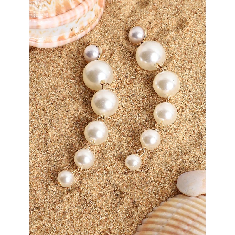 SOHI Pearl tatement Drop Earrings