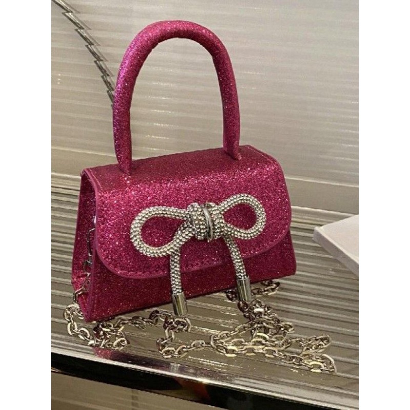 StyleCast Textured Bucket Handheld Bag with Bow Detail