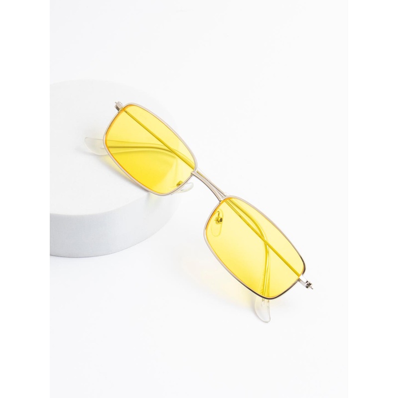 Ted Smith Unisex Lens & Rectangle Sunglasses with UV Protected Lens TSS-CANDY_YELL