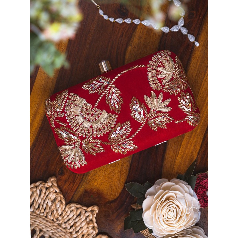 Anouk Embellished Box Clutch