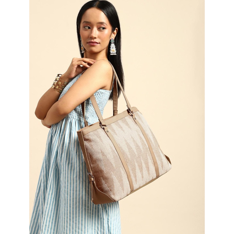 Anouk Textured Structured Shoulder Bag