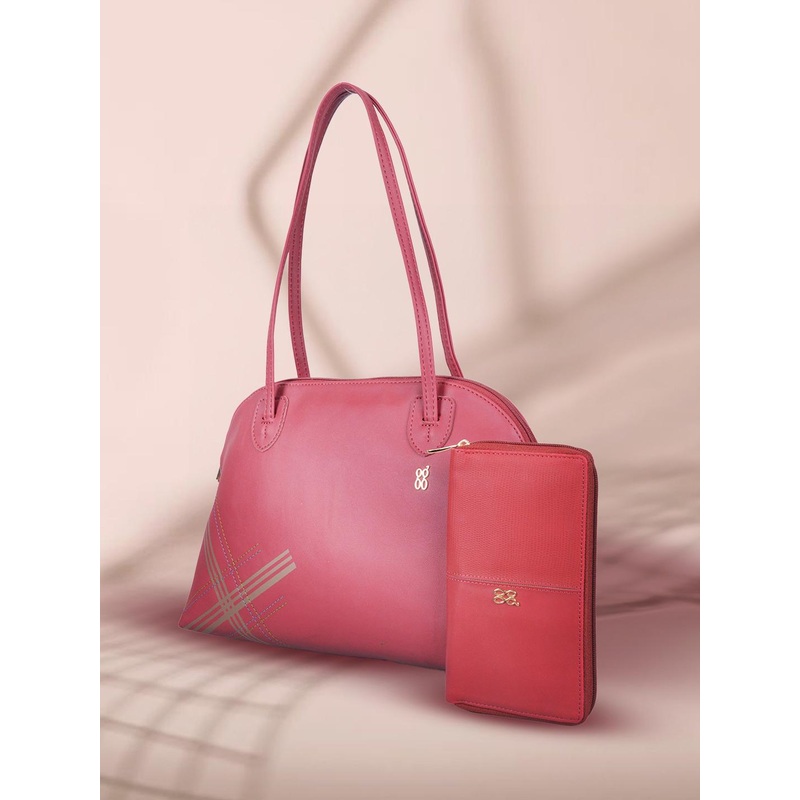 Baggit Structured Shoulder Bag With Wallet