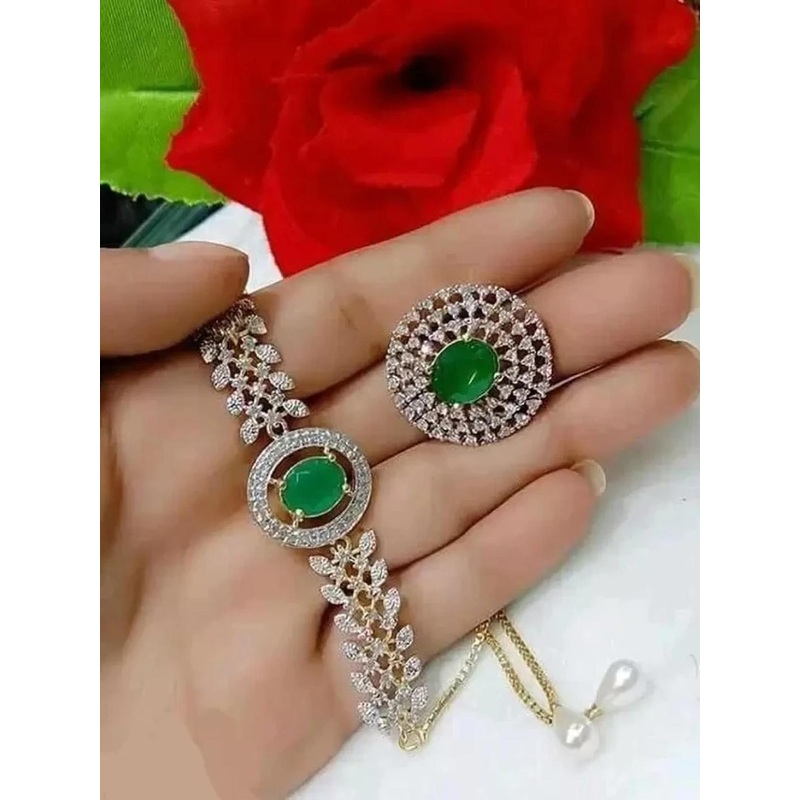 DENICRAAS Women Green Bangle