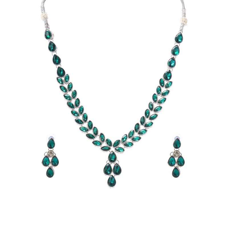 EIT Collection Women Green Jewellery Set