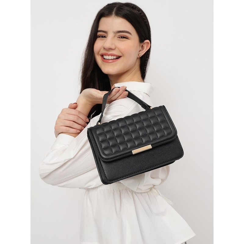 Fastrack Structured Quilted Satchel