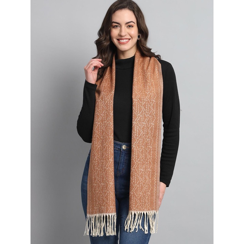 HANDICRAFT PALACE Geometric Printed Reversible Woollen Scarf