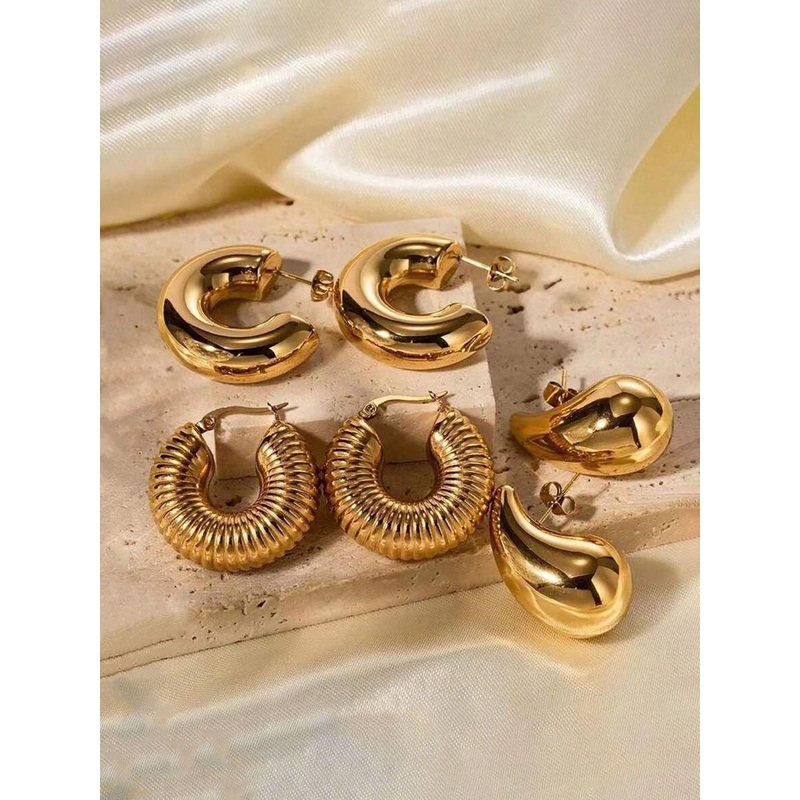 Jewels Galaxy Contemporary Half Hoop Earrings