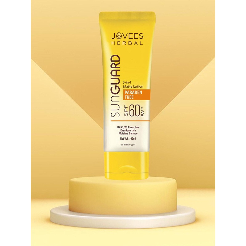 Jovees Herbal Sun Guard SPF 60 3 In 1 Matte Lotion For UVA\u002FUVB Protection – 100ml