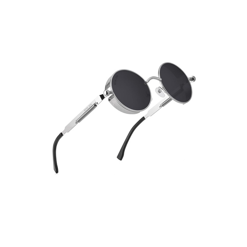 ROYAL SON Unisex Round Polarised & UV Protected Sunglasses CHI0084-C1