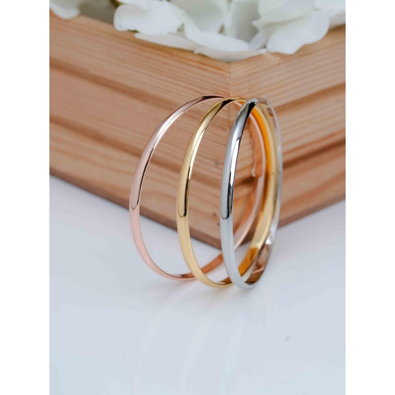 Zeraki Jewels Set Of 3 Gold-Plated Bangles