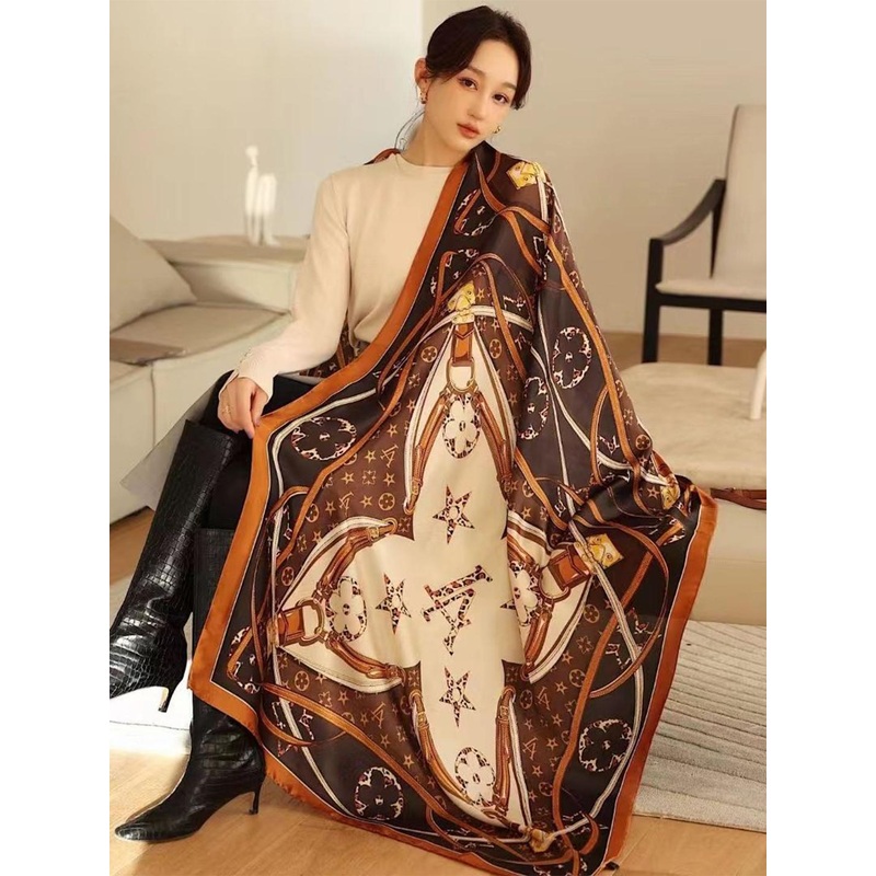 Alexvyan Women Abstract Printed Long Lightweight Breathable Sun Protection Stole