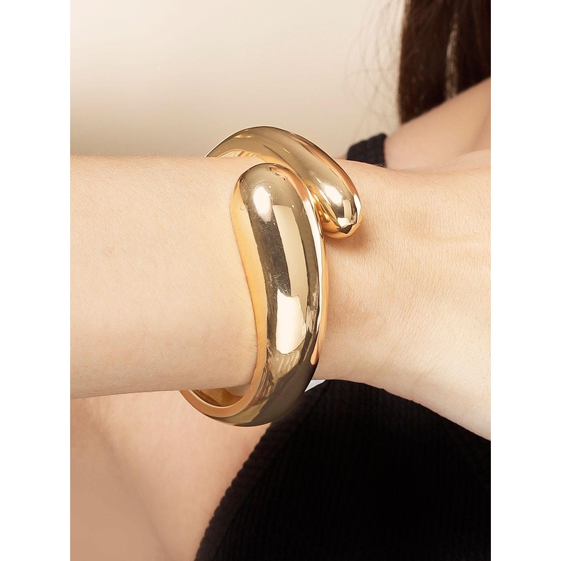 Bohey by KARATCART Gold-Plated Stainless Steel Cuff Bracelet