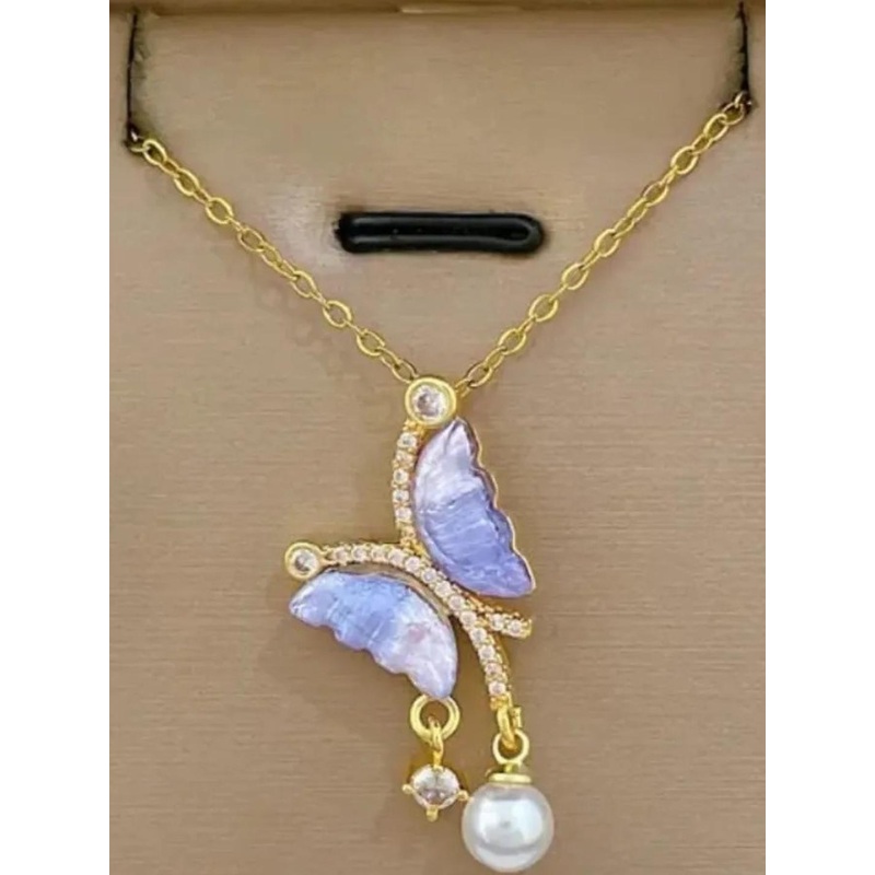 Brijsun Lavender Alloy Necklace