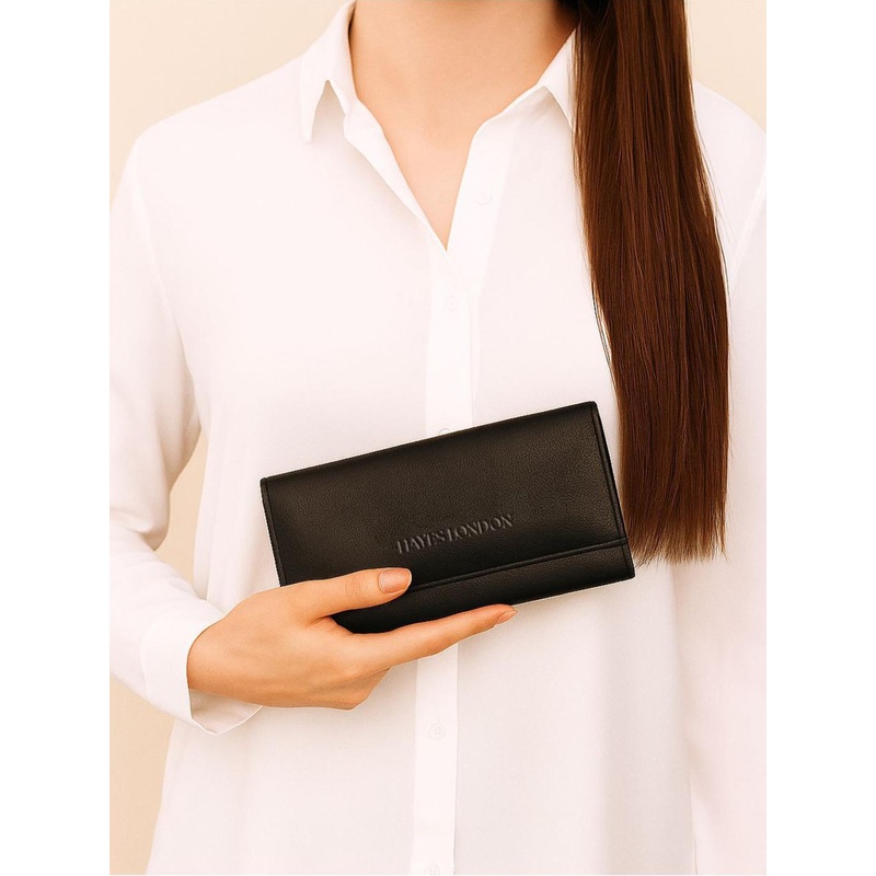 Hayes London Textured Pure Leather Clutch