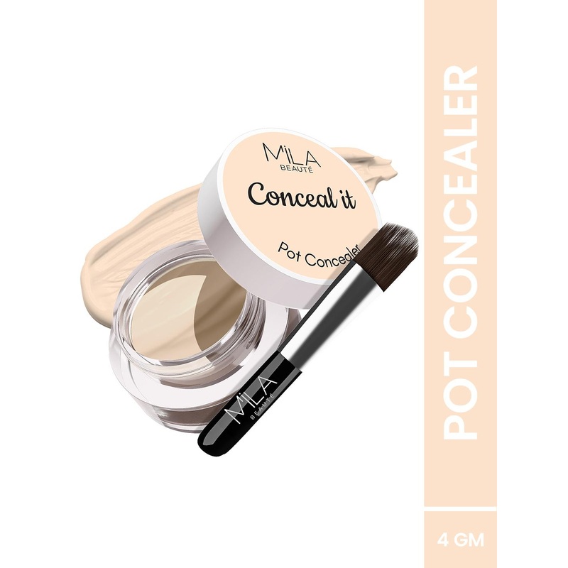 MILA BEAUTE Conceal It Pot Concealer Enriched With SPF 15 & Vitamin E – 4 g – Light Ivory