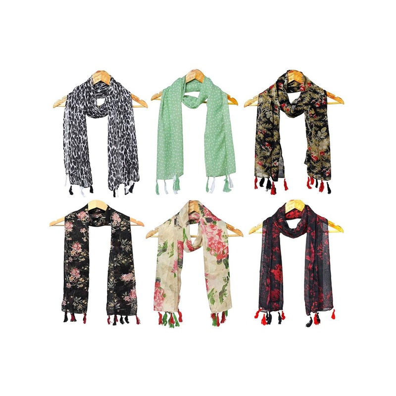 StoleVilla Women Pack of 6 Printed Scarf