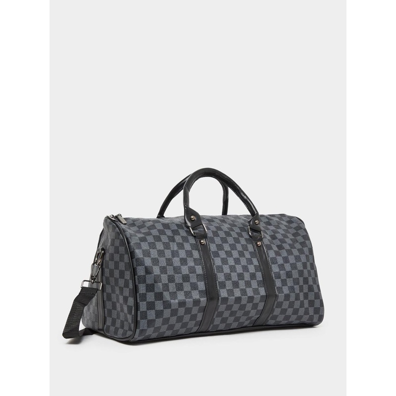 Styli Women Printed PU Handheld Handbags with Patchwork details