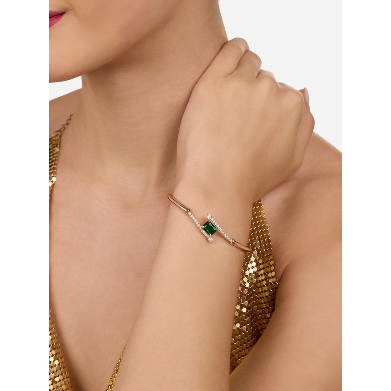 Zaveri Pearls Cubic Zirconia Kada Bracelet