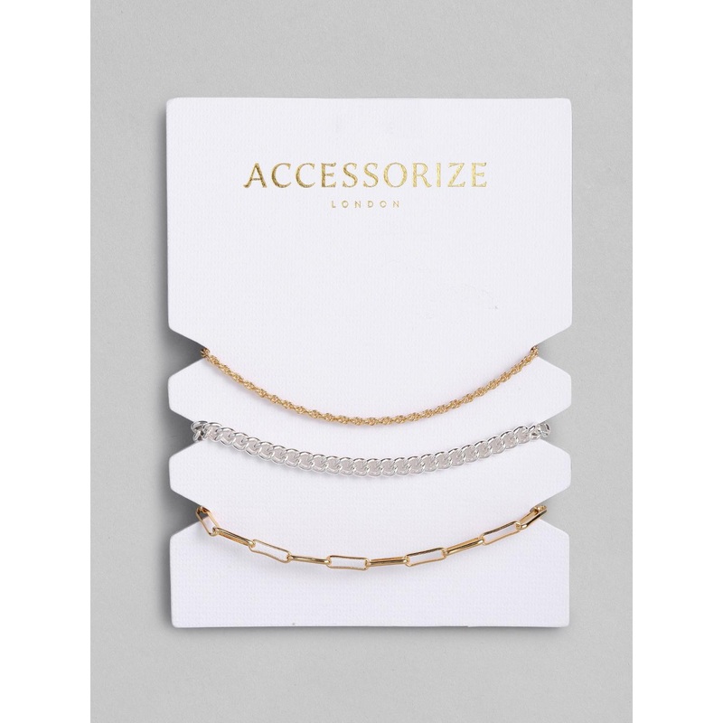 Accessorize London Women 3-Pack Chain Bracelet
