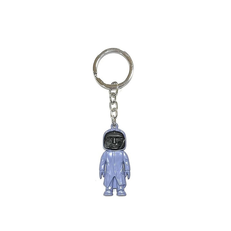 AUGEN Stainless Steel Squid Game 4  Keychain With Key Ring
