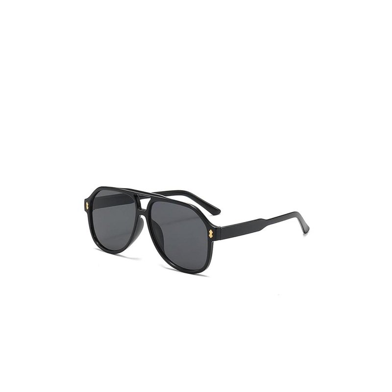 AUGEN Unisex Black Lens & Black Aviator Sunglasses with