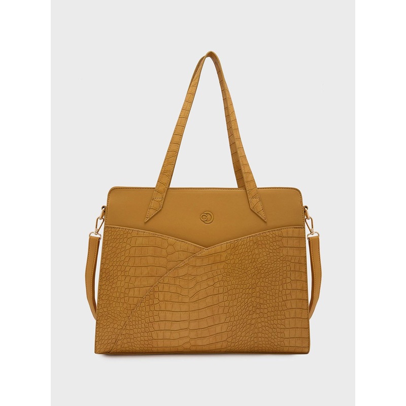 Caprese Animal Textured Structured Shoulder Bag