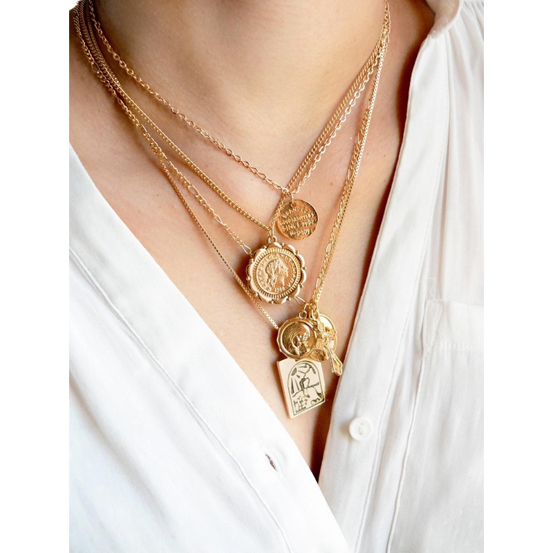 JOKER & WITCH Gold-Toned Alloy Gold-Plated Layered Necklace