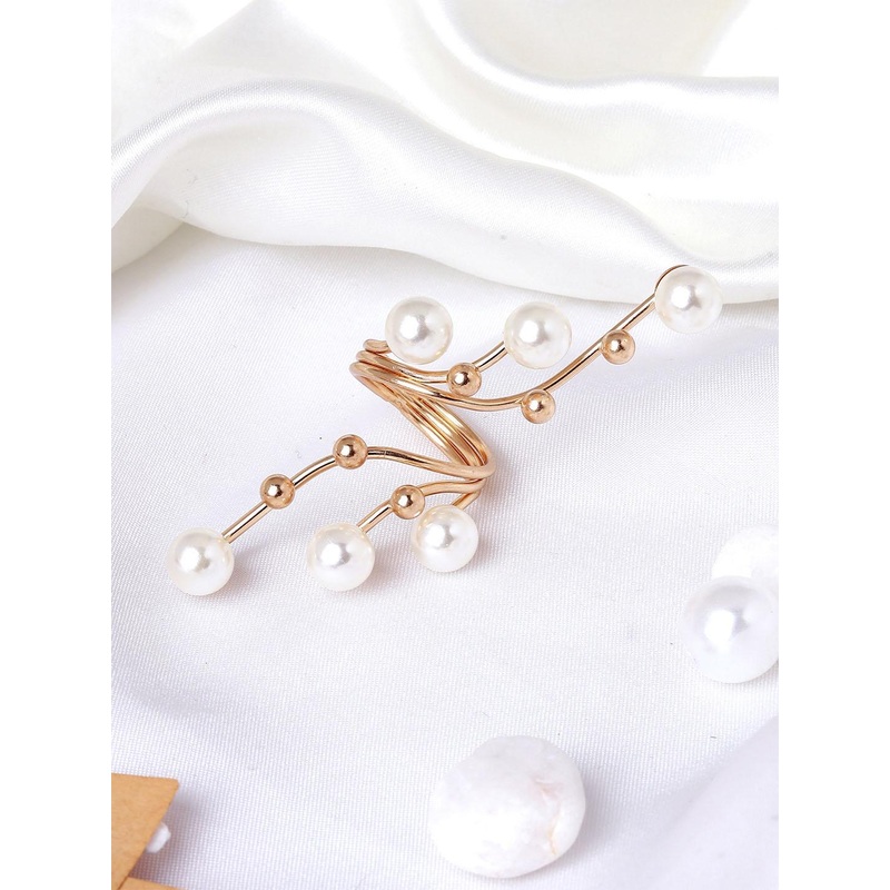 JOKER & WITCH Perlita Gold-Plated Pearl-Studded Ring