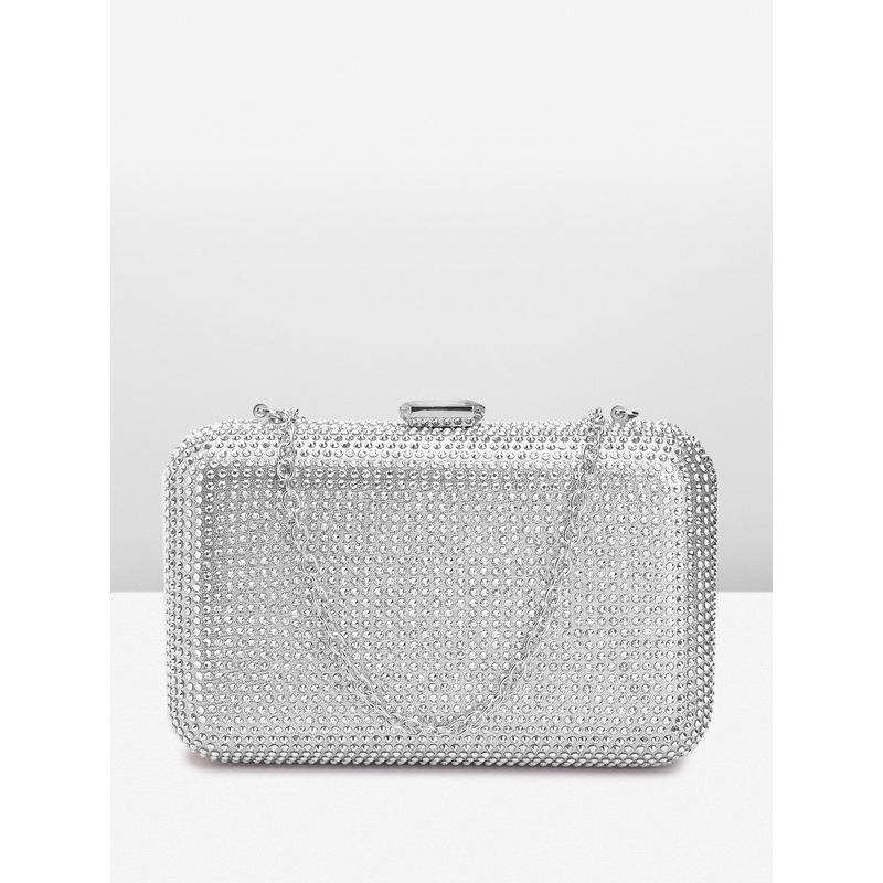Lino Perros Stone Embellished Box Clutch