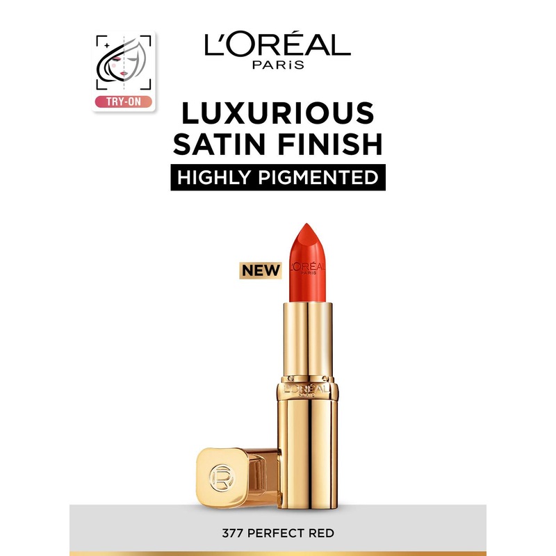 LOreal Paris Color Riche Satin Lipstick- 377 Perfect Red