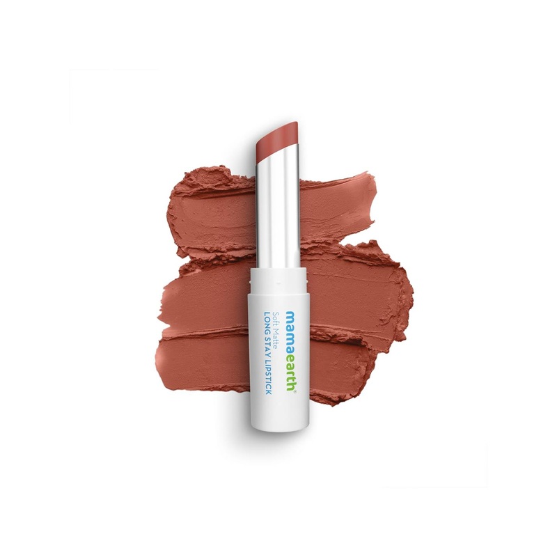 Mamaearth Soft Matte 12Hr Long Stay Lipstick with Jojoba Oil & Vitamin E 3.5g- Honey Blush