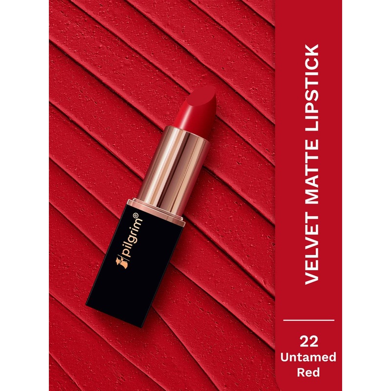 Pilgrim Matte Bullet Intense Colour Transferproof & Smudgeproof Lipstick – Untamed Red 22
