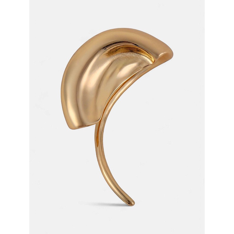 SOHI Gold-Plated Contemporary Ear Cuff Earrings