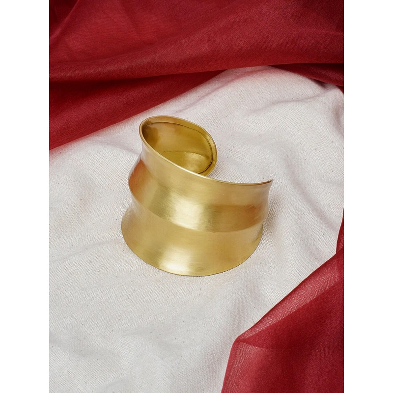 TEEJH Gold-Plated Cuff Bracelet
