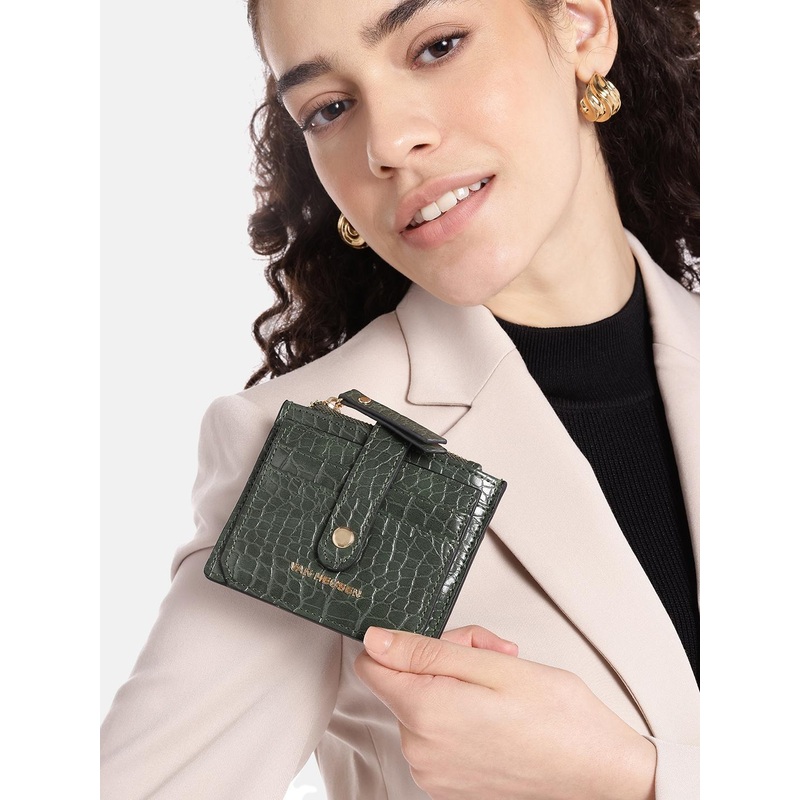 Van Heusen Women Croc Textured Card Holder