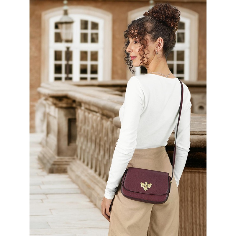 Accessorize London Women’s Faux Leather Britney Bee Sling Bag