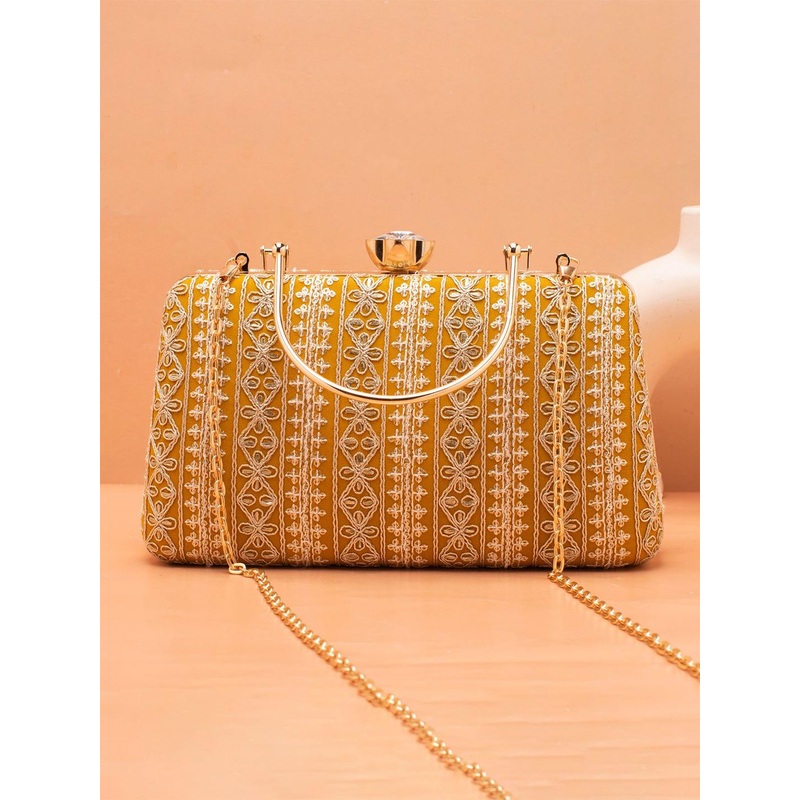 ARTKLIM Embroidered Box Clutch