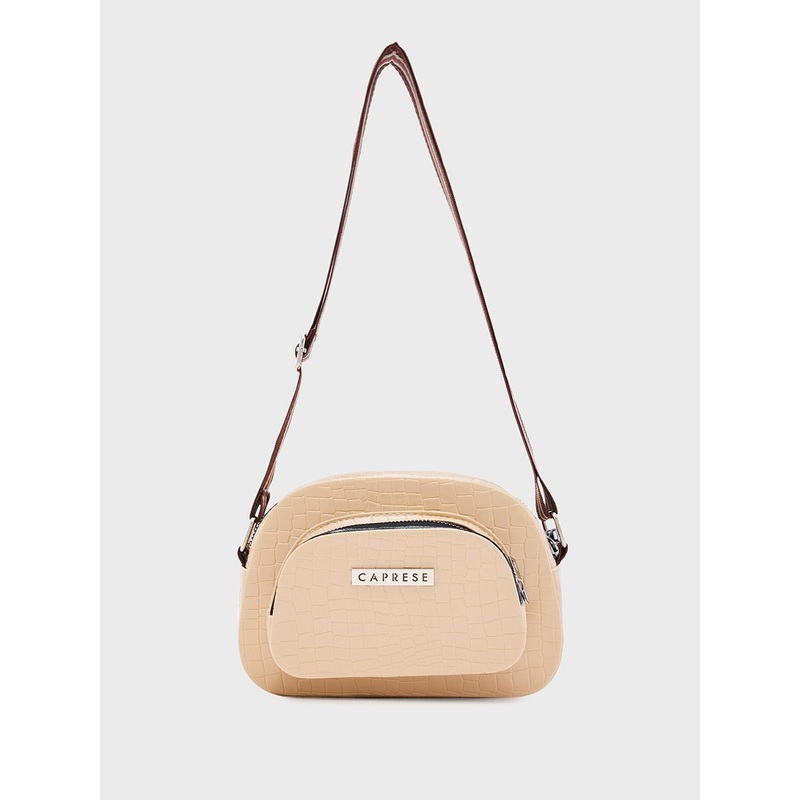 Caprese Tiko Women Beige Medium Sling Bag