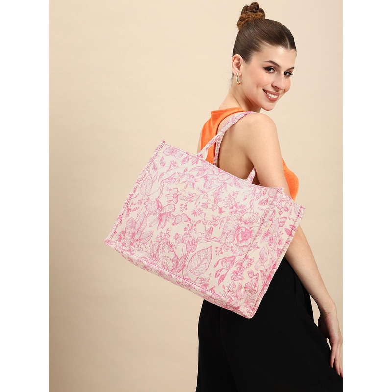 DressBerry Floral Printed Oversized Shopper Tote Bag